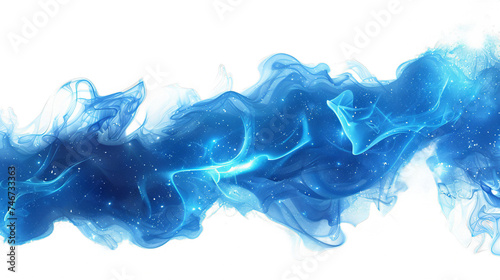 blue cosmic flow on transparent background