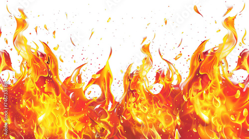 fire flames on transparent background