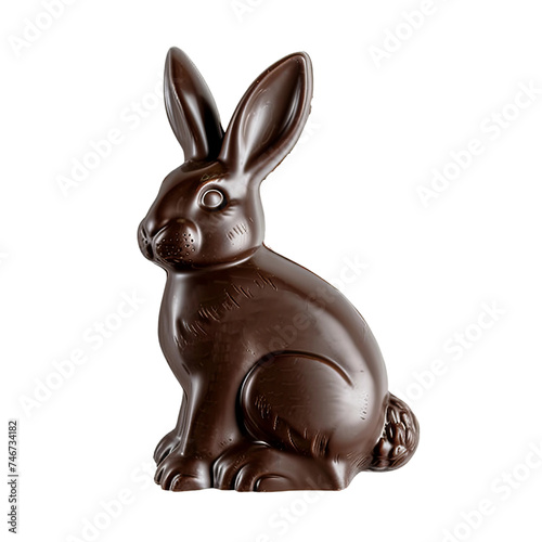chocolate bunny isolated on white