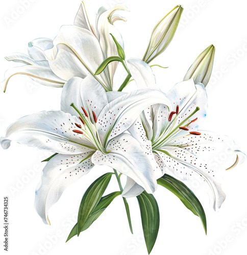 lily   watercolor flowers  watercolor illustration