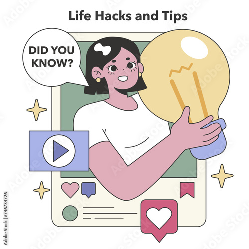 Innovative Ideas set. Flat vector illustration.