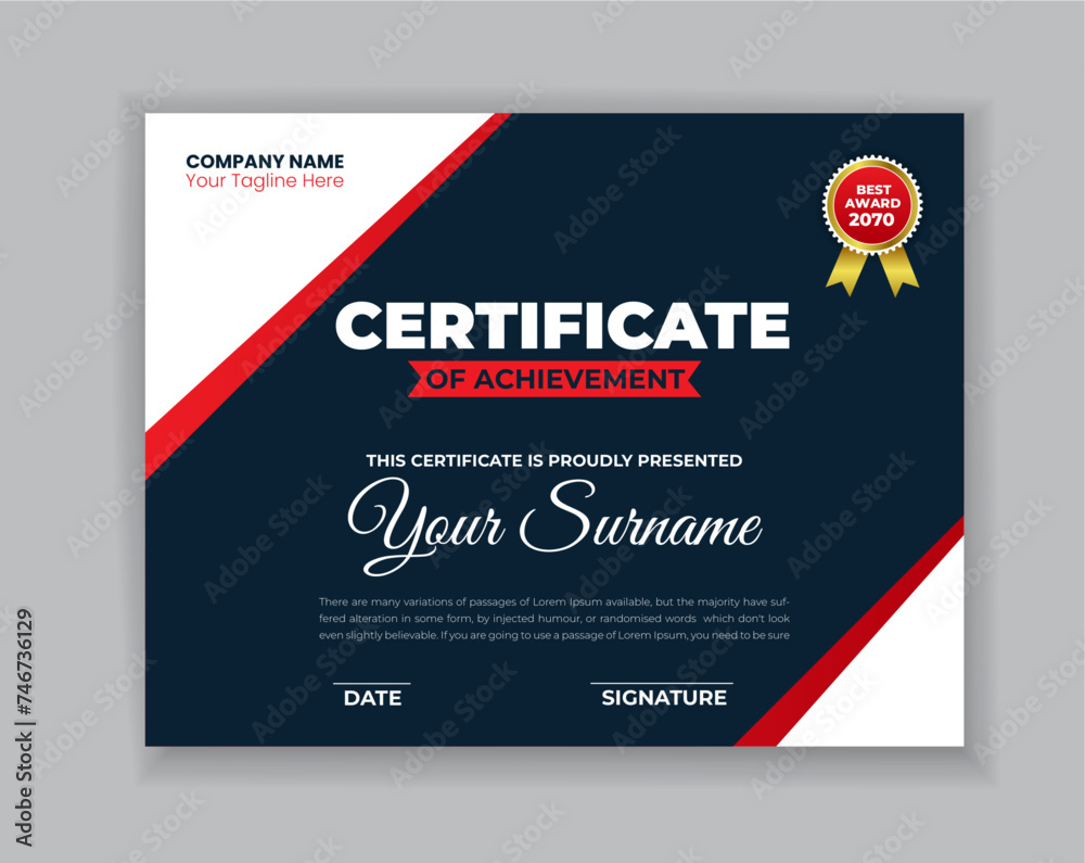 Stylish Creative Modern Certificate Design Stylish Creative Modern Certificate Design