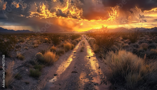 Nevada Mojave Desert  southern nevada  road in the desert  american desert  desert landscape  emty desert