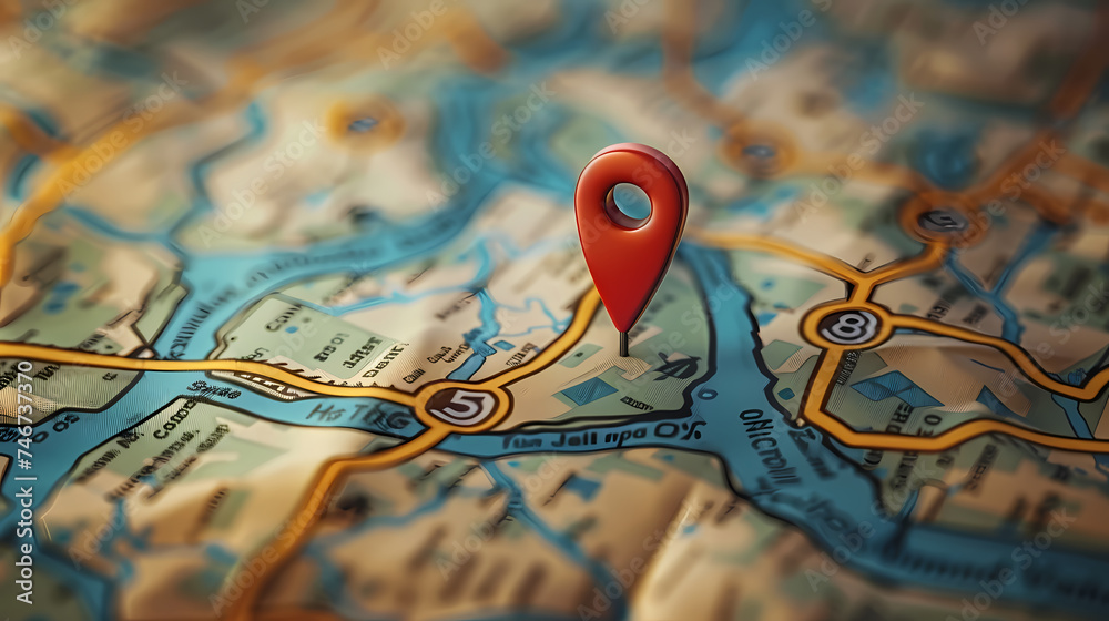 Location mark on map, navigation concept Location mark on map, navigation concept