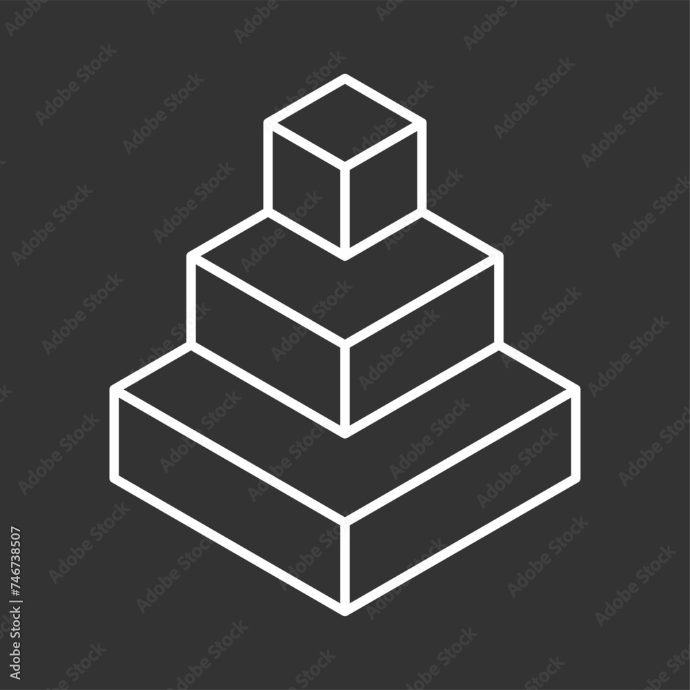 Abstract shape icon isolated on grey background. Design element. Vector illustration.