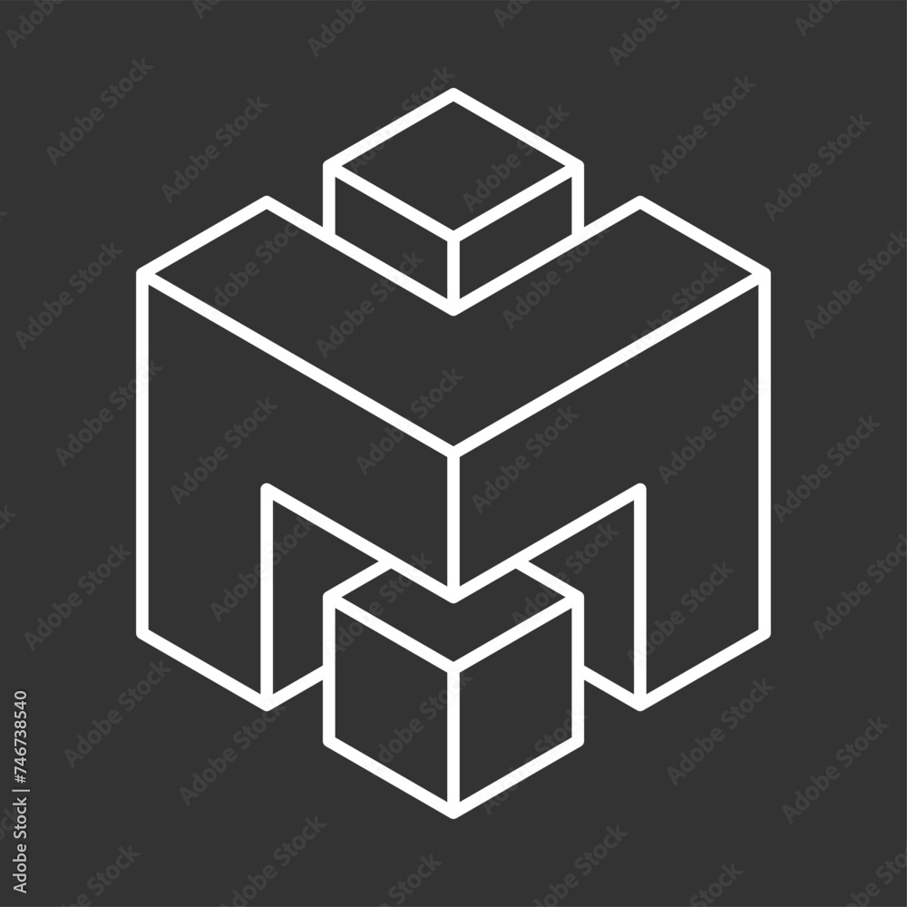 Abstract shape icon isolated on grey background. Design element. Vector illustration. Abstract shape icon isolated on grey background. Design element. Vector illustration.
