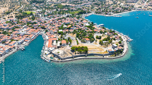 Aerial Photos of Foca village located in western Turkey, Izmir