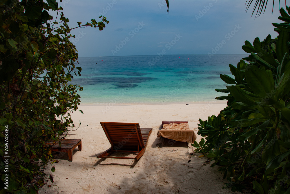 Maldives Retreat: Lounge Chairs by Azure Waters