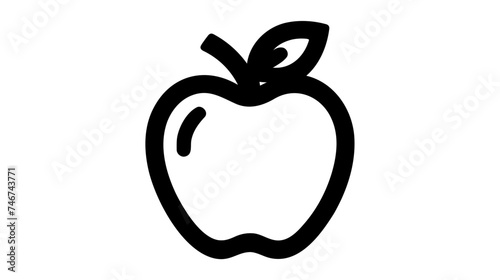 Apple Icon flat style isolated on white background. Apple Icon Vector illustration