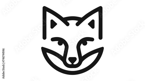 Vector image of a fox design on white background