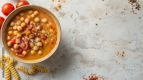 Spiced Chickpea Stew with Tomato and Pasta