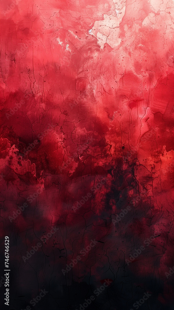 Intense Wine Red Color abstract watercolor background - obrazy, fototapety, plakaty 