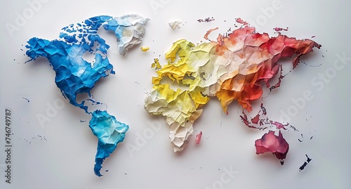 3D world map illustration