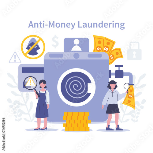 KYC concept. Flat vector illustration.
