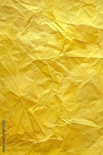 A detailed close-up shot showcasing the texture of a piece of yellow paper. The paper appears to be raw and unprocessed.