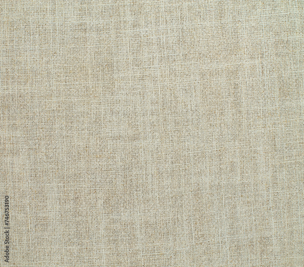 Fototapeta premium Close-up detail of fabric natural color Hemp material pattern design wallpaper. can be used as background or for graphic design. Natural linen material textile canvas Fabric texture background 