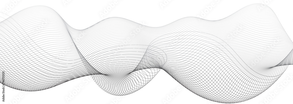 curved wavy lines tech futuristic motion background. Modern Abstract Background. Abstract wave element for design. Wave with lines created using blend tool. Curved wavy line png 