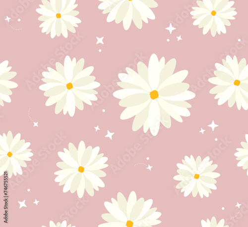 Flower Pattern  Daisy Pattern  Daisy Vector Illustration  Daisy Wallpaper  Daisy Repeat Pattern  Floral Background  Floral Pattern  Wedding Reception Background  Wallpaper Background  Vector