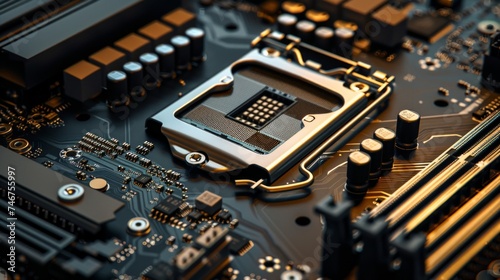 Technological background. Modern technology. CPU or central processing unit