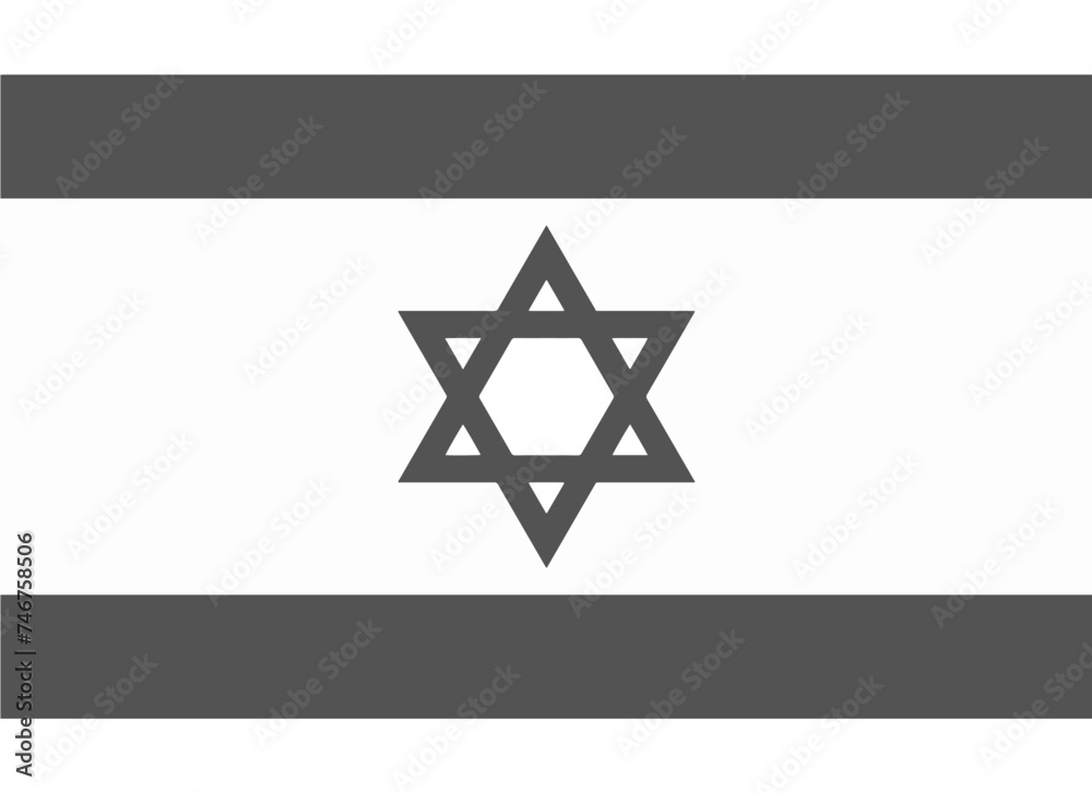 Israel flag original black and white Israel flag original black and white