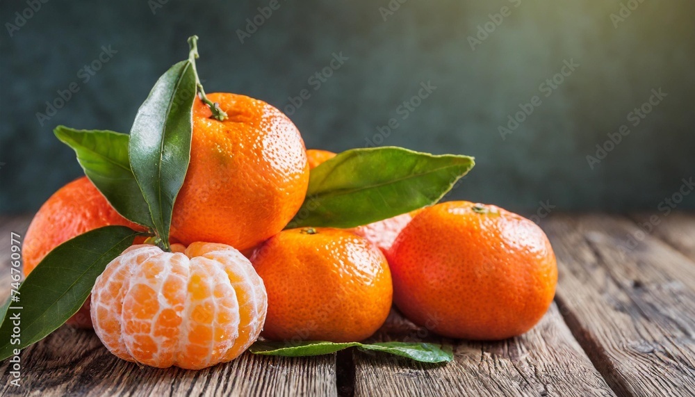 tangerine or mandarin fruit - obrazy, fototapety, plakaty 