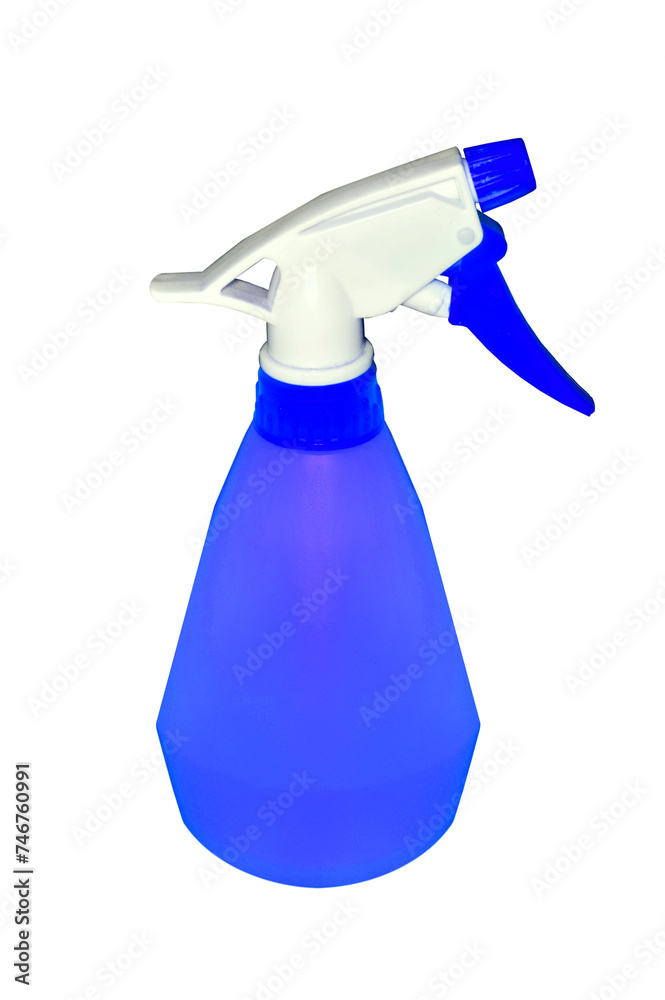 Spray bottle for water or liquid on isolated transparent background Spray bottle for water or liquid on isolated transparent background