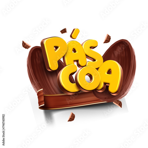 Yellow Easter 3D Logo