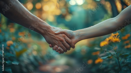 United Hands Amidst Nature