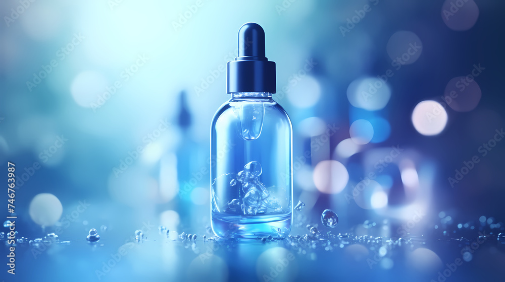 Bottle of moisturizer, hydrating face cream or skin care lotion with slashes and waves on light pastel background Bottle of moisturizer, hydrating face cream or skin care lotion with slashes and waves on light pastel background