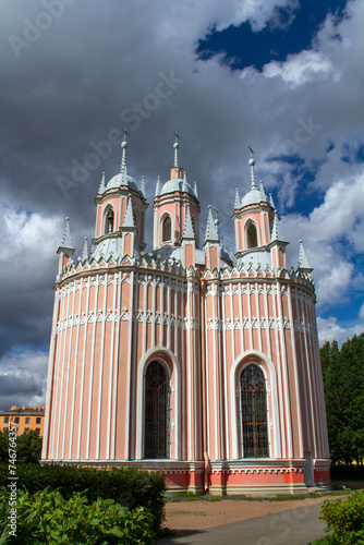 The Chesme Church in Saint-Petersburg. Church of Saint John the Baptist at Chesme Palace.