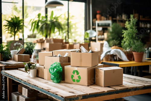 Recyclable waste in local sorting center