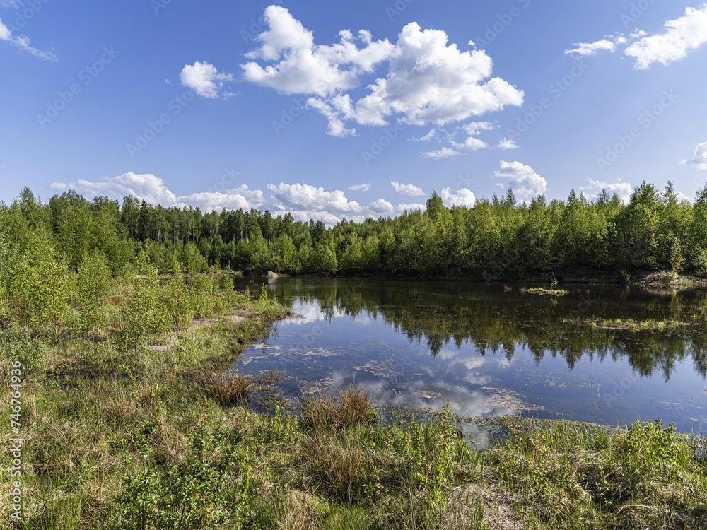 Beautiful landscape on the Vsevolozhsk Lakes, in the Leningrad region in North-West Russia Beautiful landscape on the Vsevolozhsk Lakes, in the Leningrad region in North-West Russia