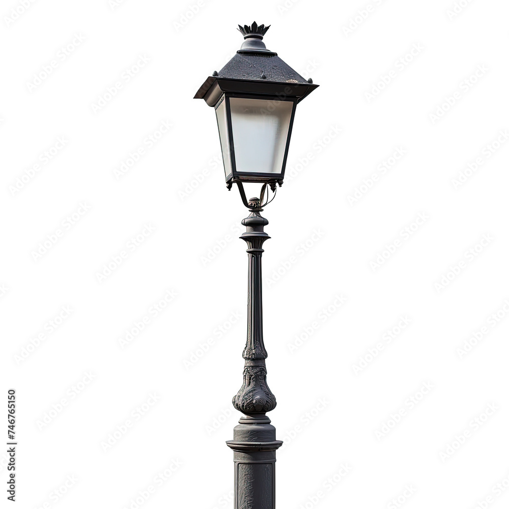 Lamp Post isolated on white or transparent background