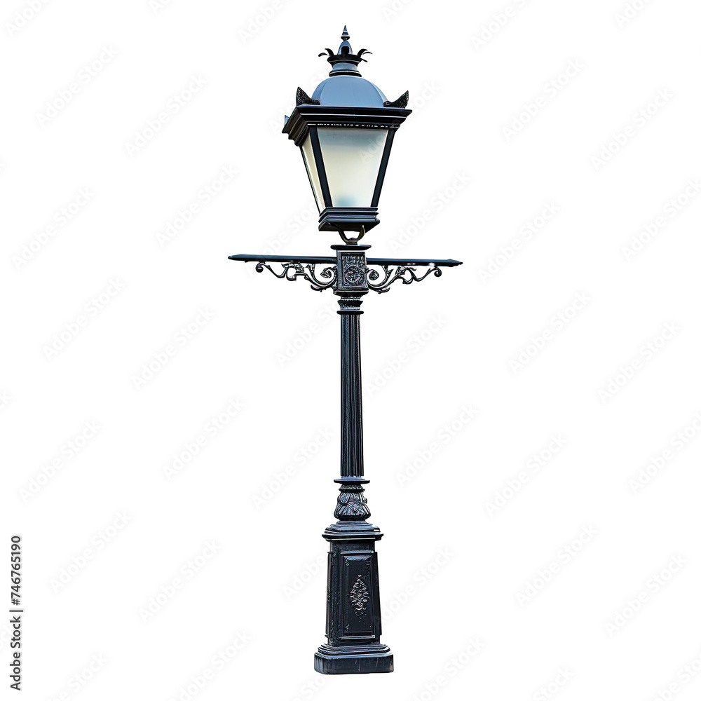 Lamp Post isolated on white or transparent background
