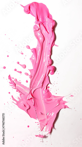 Vivid Pink Paint Splash Captured
