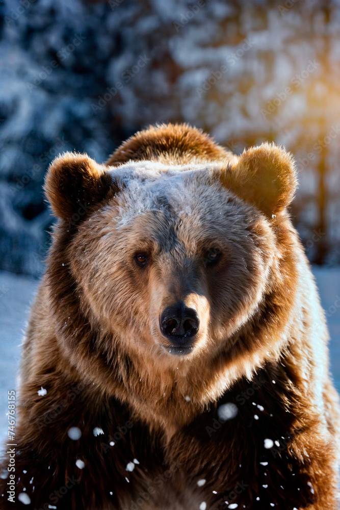 Majestic Slovenian Bear In Tranquil Forest Setting
Strong and lonely slovenian bear walking in its natural forest habitat.