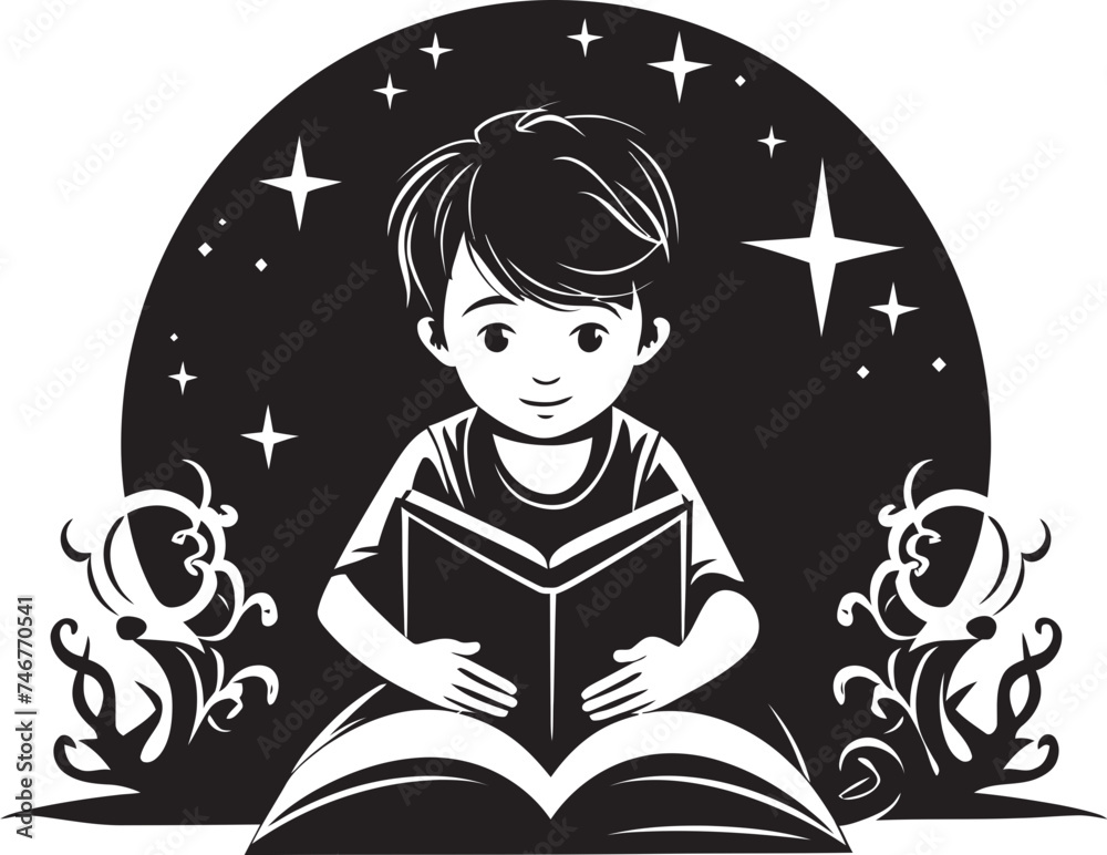 Storyteller Squad Childrens Reading Icon Bookish Adventures Vector Logo Icon Storyteller Squad Childrens Reading Icon Bookish Adventures Vector Logo Icon