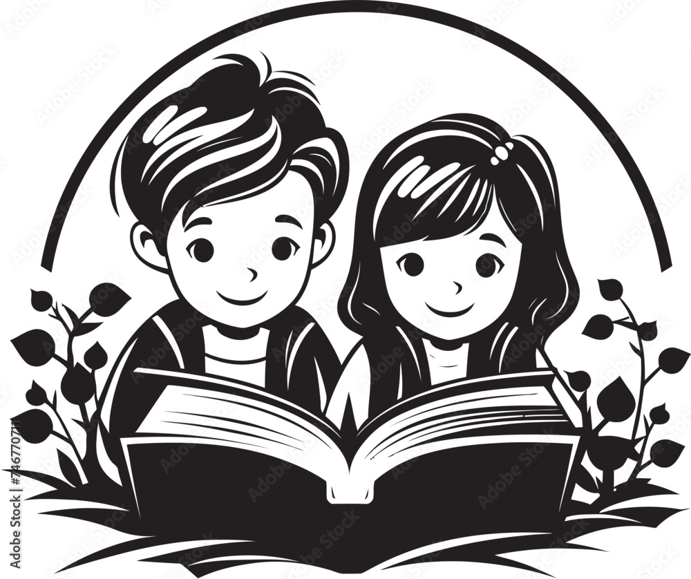 Readathon Rally Black Vector Reading Icon Storytelling Stars Childrens Book Design Readathon Rally Black Vector Reading Icon Storytelling Stars Childrens Book Design
