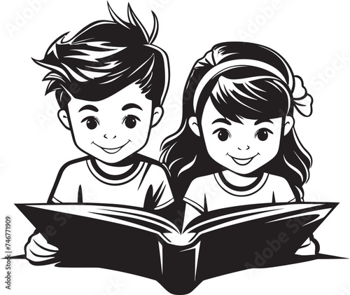 Bookworm Bonanza Childrens Icon Page Turn Pals Vector Reading Icon