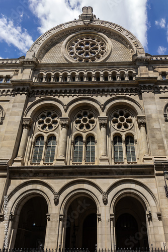 Great Synagogue of Paris  Grande Synagogue de Paris  also known as   La Victoire synagogue   was built in 1867 - 1874 in a neo-Byzantine style. Rue de la Victoire  Paris  France.