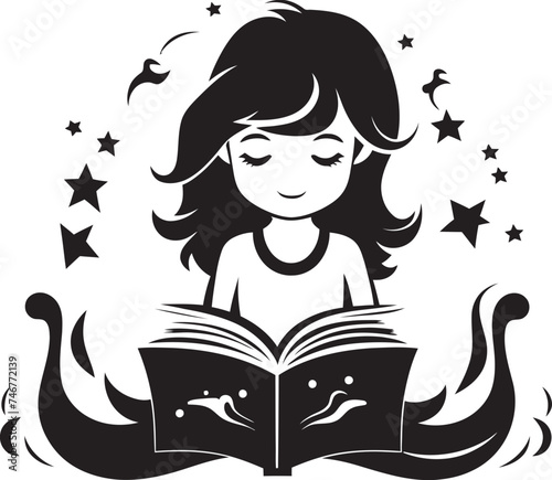 Readathon Rally Childrens Icon Bookworm Bonanza Vector Logo Graphic