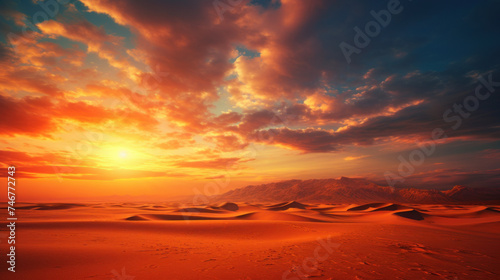 Sunset over the desert © Mehran