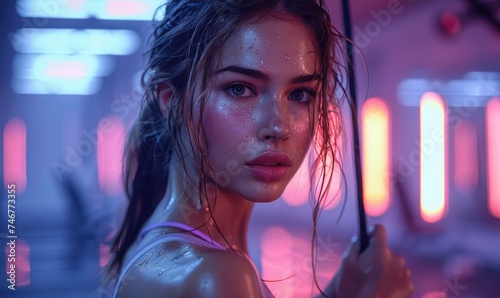 A beautiful young woman wor...