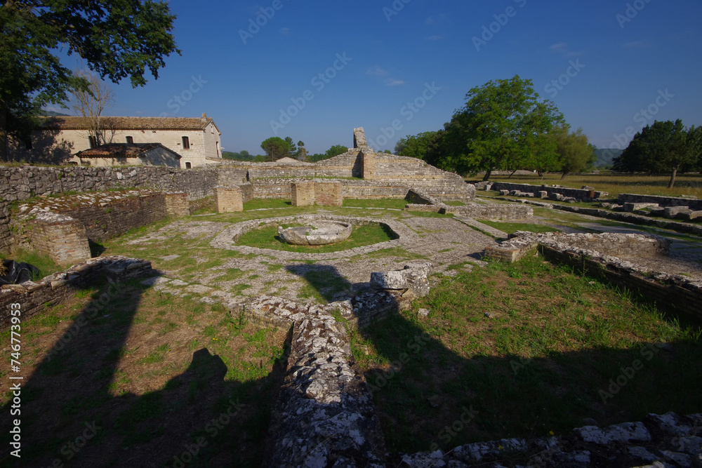The Macellum or market. Archaeological area of Altilia - Sepino, Molise, Italy