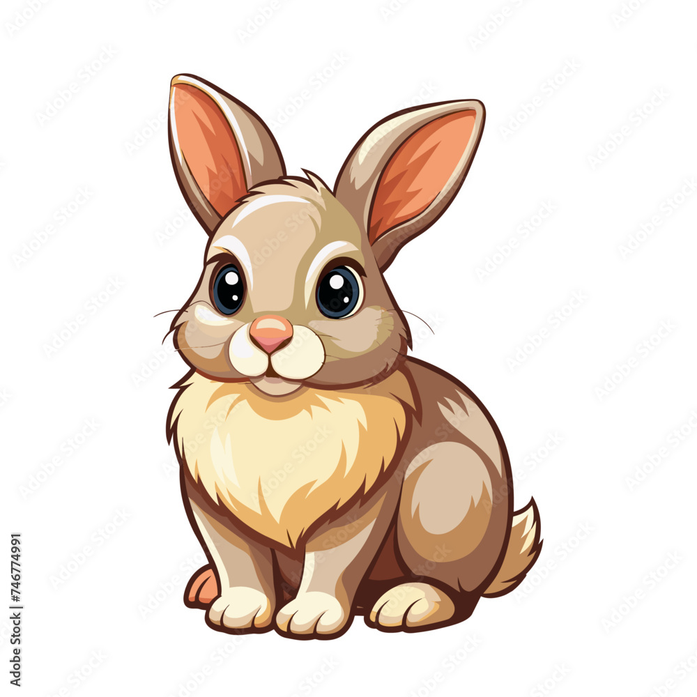 Fototapeta premium Cute cartoon rabbit