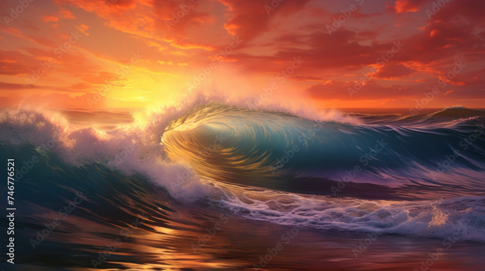 Fototapeta premium Warm hues of a sunset