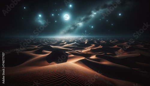 background with stars in desert