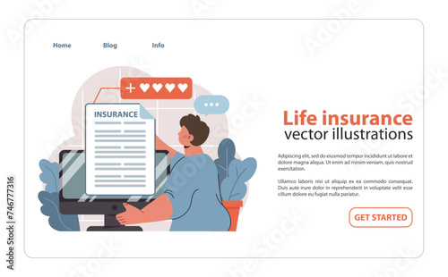 Life insurance concept. Individual securing future with a comprehensive policy.