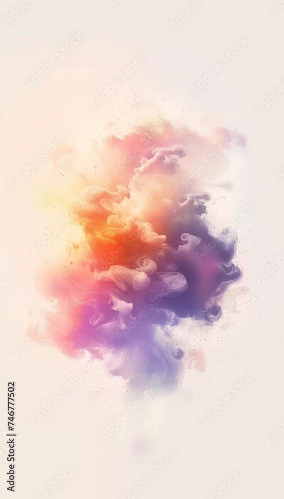 Vibrant modern abstract soft colored watercolor background in red and purple tones