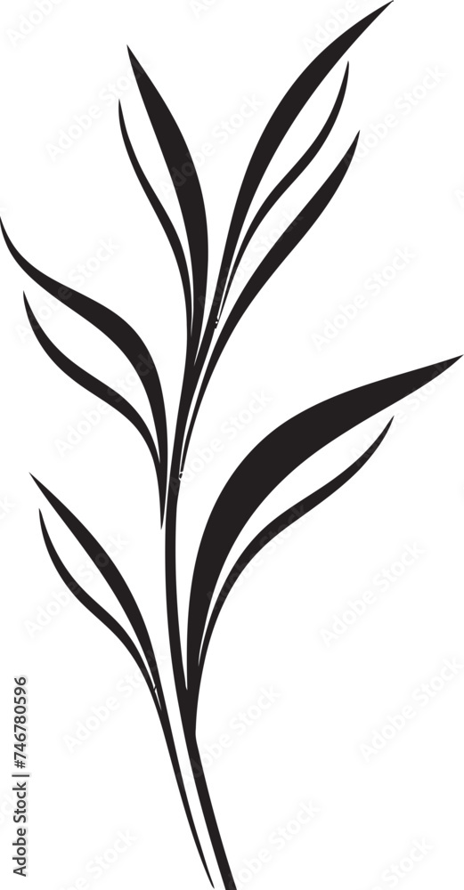 Organic Ink Hand Drawn Icon Artistic Botany Black Vector Logo Organic Ink Hand Drawn Icon Artistic Botany Black Vector Logo
